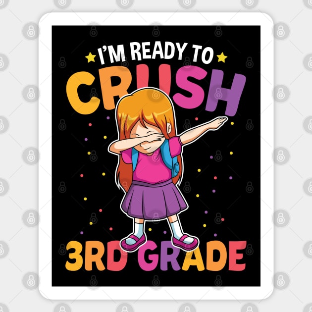 Dabbing Girl Third Grade Funny Back To School Gift Sticker by HCMGift